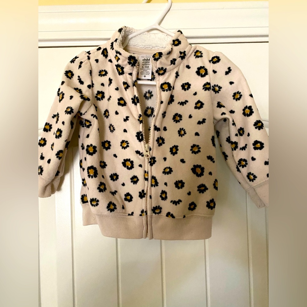 Carters Sherpa zip up sweater 6-9 months